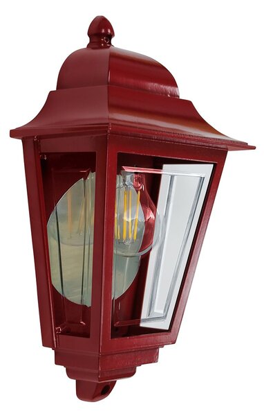 Elstead lighting klasszikus kültéri fali lámpa deco lane piros átlátszó elsdeco-lane7-red IP44
