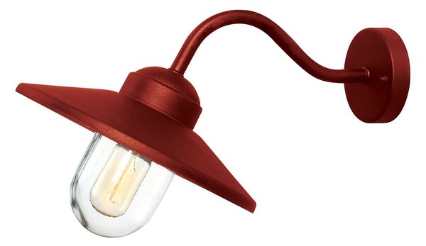 Elstead lighting vintage kültéri fali lámpa klampenborg piros átlátszó elsklampenborg-oxr IP44