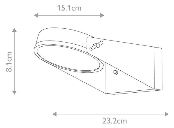 Elstead modern kültéri led lámpa zola szürke elszola IP44