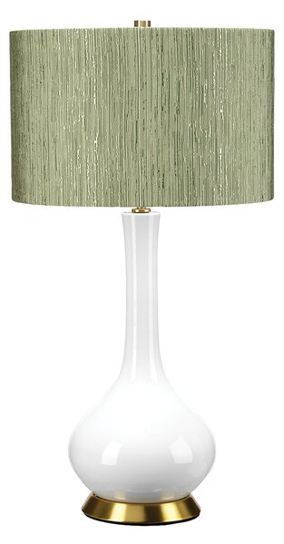 Elstead glamour modern asztali lámpa milo fehér idős réz zöld elsmilo-ab-tl-rth