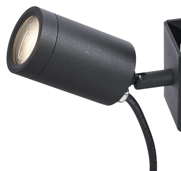 Fekete kültéri spotlámpa fához GU10 50mm forgatható és dönthető IP65 - Solo