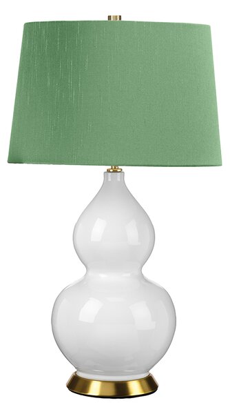 Elstead glamour klasszikus asztali lámpa isla fehér idős réz zöld elsisla-ab-tl-green