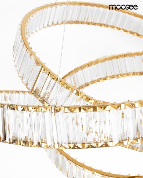 MOOSEE Wave 80 Kristály Függőlámpa Arany LED