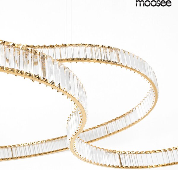 Moosee Wave 160A Kristályos LED Függőlámpa Arany