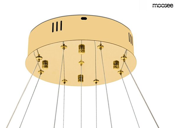 Moosee Wave 160A Kristályos LED Függőlámpa Arany
