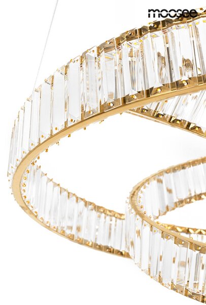 MOOSEE Wave 80 Kristály Függőlámpa Arany LED