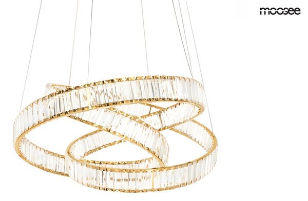 MOOSEE Wave 80 Kristály Függőlámpa Arany LED