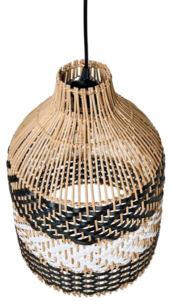 Függőlámpa TURABO Rattan Fekete/fehér
