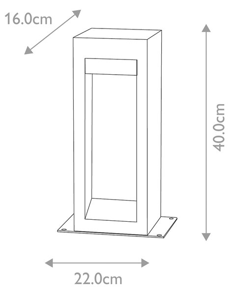 Elstead modern kültéri állólámpa parkstone ezüst szürke IP55 elsparkstone-bol-b