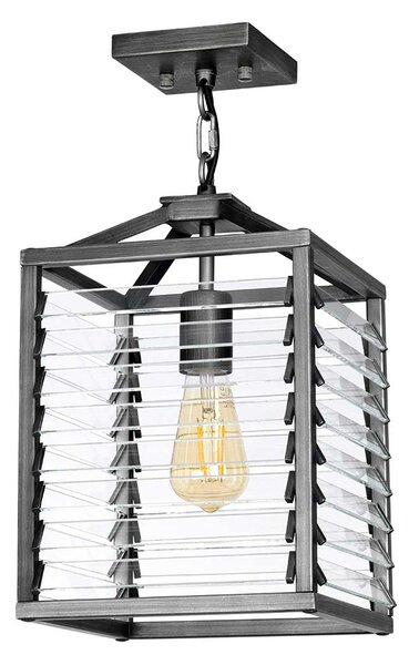 Elstead modern vintage függeszték louvre szürke elslouvre-1p