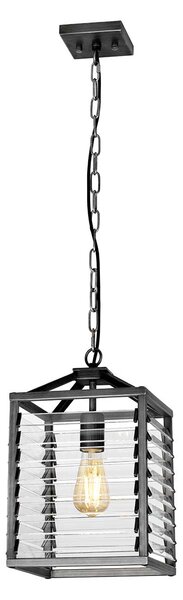 Elstead modern vintage függeszték louvre szürke elslouvre-1p