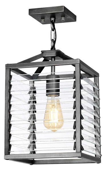 Elstead modern vintage függeszték louvre szürke elslouvre-1p