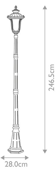 Elstead klasszikus kandeláber chicago fekete elscc5-m-bk IP44