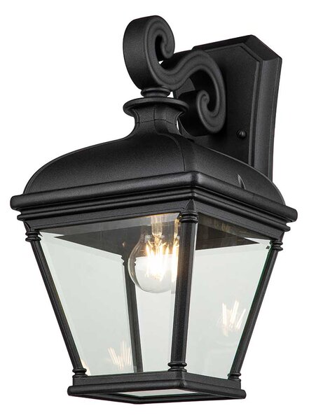 Elstead klasszikus kültéri fali lámpa bayview fekete elsbayview-2l-bk IP44