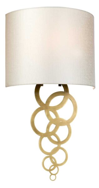 Elstead glamour modern fali lámpa curtis bézs sárgaréz elscurtis-medium-ab