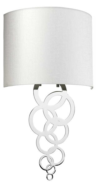 Elstead glamour modern fali lámpa curtis bézs króm elscurtis-medium-pc