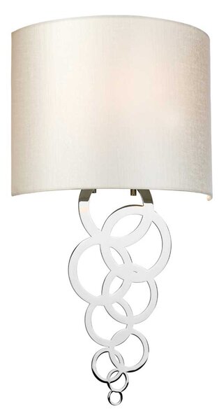 Elstead glamour modern fali lámpa curtis bézs króm elscurtis-medium-pc