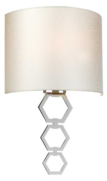 Elstead glamour modern fali lámpa clark bézs króm elsclark-medium-pc