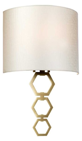 Elstead glamour modern fali lámpa clark bézs sárgaréz elsclark-medium-ab