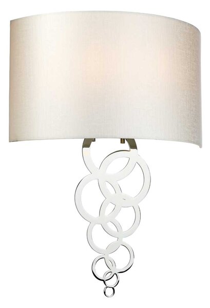 Elstead glamour modern fali lámpa curtis bézs króm elscurtis-large-pc