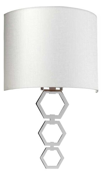 Elstead glamour modern fali lámpa clark bézs króm elsclark-medium-pc