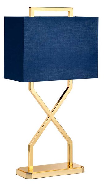 Elstead glamour modern asztali lámpa cross kék csiszolt arany elscross-tl