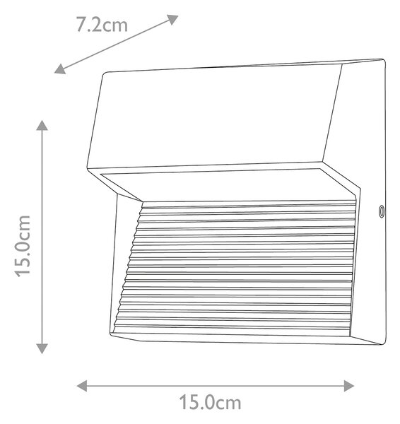 Elstead modern kültéri led lámpa freyr grafit elsfreyr-sq IP54