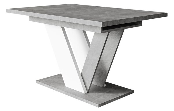 Asztal Violium, 76x80cm, Fehér, Beton
