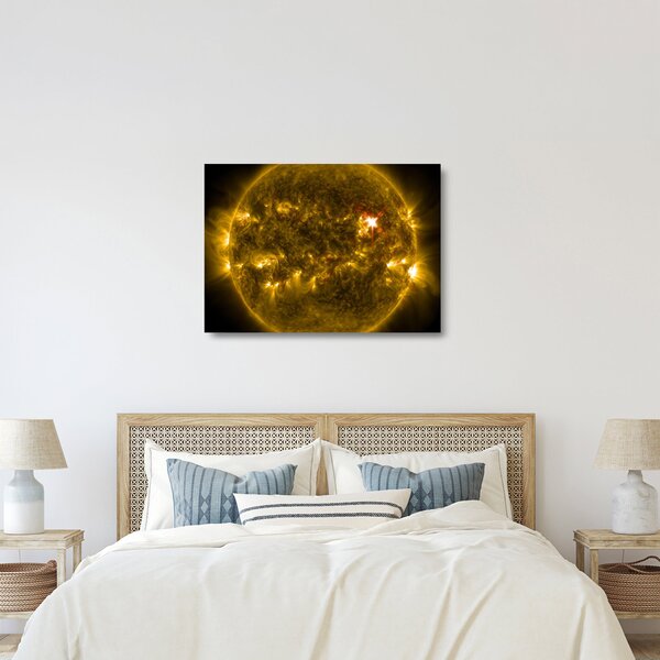 Üvegkép - A Nap felszíne napkitörésekkel (70x50 cm)