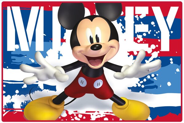 Disney Mickey egér fürdőszobai kilépő, szőnyeg - 50 x 80 cm