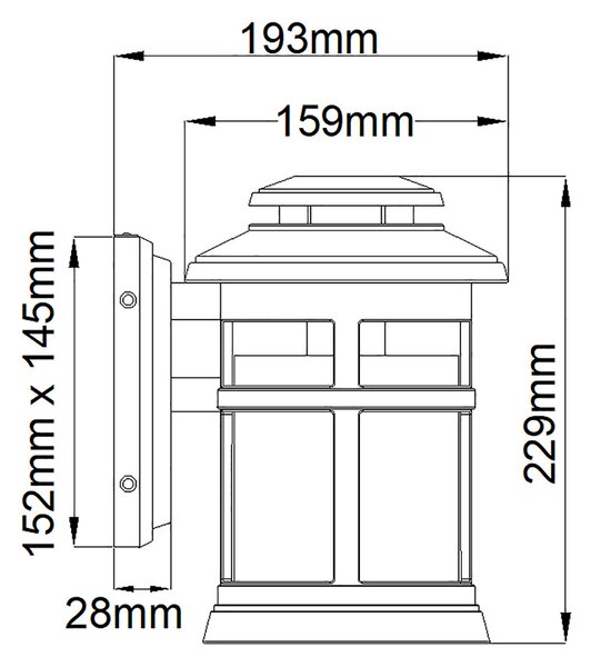 Elstead klasszikus kültéri fali lámpa newport antik bronz elsfe-newport-s-anbz IP44
