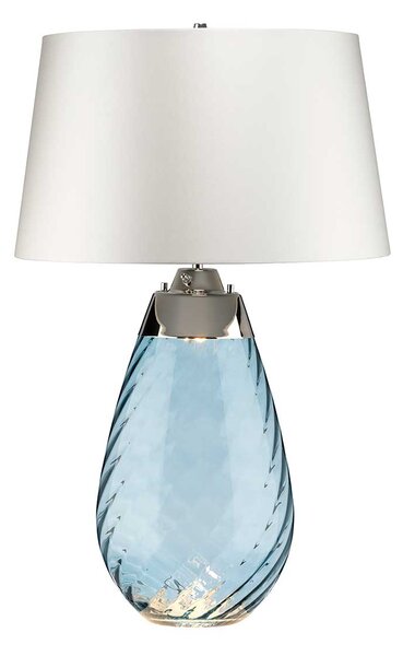Elstead glamour modern asztali lámpa lena large fehér kék elslenatllblueowss
