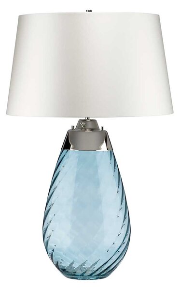 Elstead glamour modern asztali lámpa lena large fehér kék elslenatllblueowss