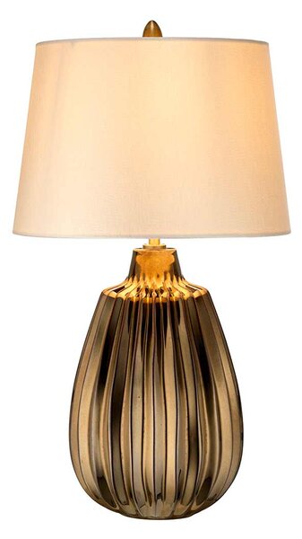 Elstead glamour modern asztali lámpa newham fehér barna elsnewham-tl-s