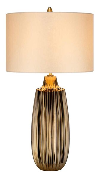 Elstead glamour modern asztali lámpa newham fehér barna elsnewham-tl-l