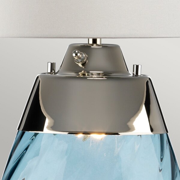 Elstead glamour modern asztali lámpa lena large fehér kék elslenatllblueowss