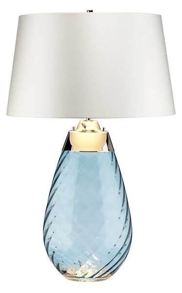 Elstead glamour modern asztali lámpa lena large fehér kék elslenatllblueowss