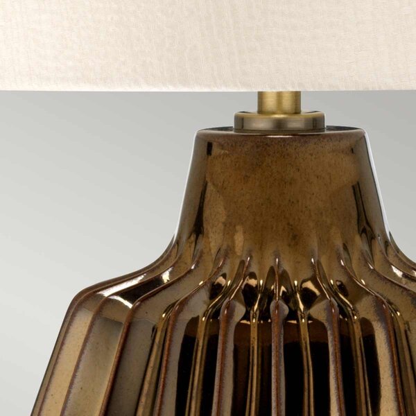 Elstead glamour modern asztali lámpa newham fehér barna elsnewham-tl-s