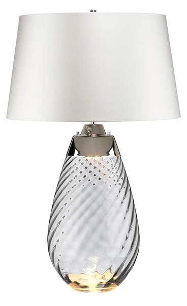 Elstead glamour modern asztali lámpa lena large fehér szürke elslenatllsmokeowss