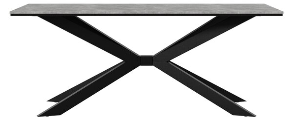 Asztal Goodyear 135, 74x90cm, Beton, Fekete