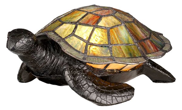 Elstead modern asztali lámpa tiffany animal lamps antik bronz sokszínű elsqz-sawback-tl