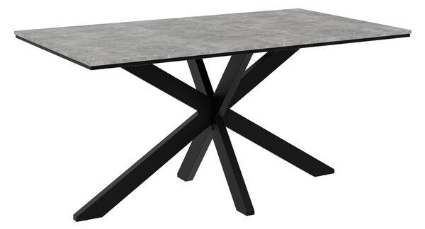 Asztal Goodyear 136, 74x90cm, Beton, Fekete