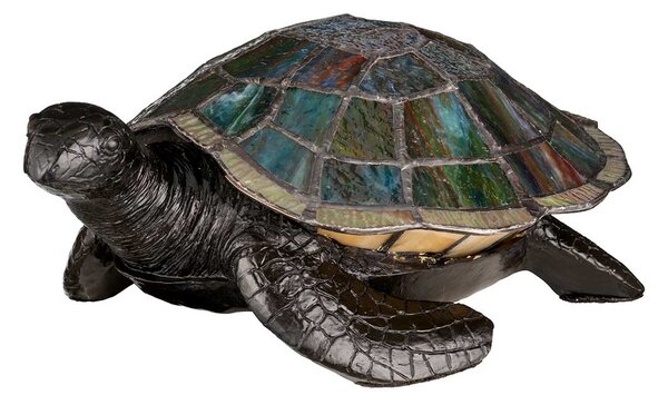 Elstead modern asztali lámpa tiffany animal lamps antik bronz sokszínű elsqz-sawback-tl