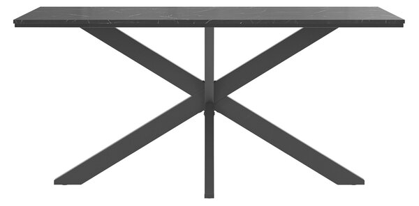 Asztal Goodyear 136, 74x90cm, Fekete, Fekete márvány