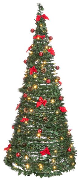 Karácsonyfa Összecsukható LED PINEORA 185 cm Zöld