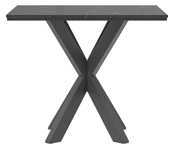 Asztal Goodyear 137, 74x90cm, Fekete márvány, Fekete