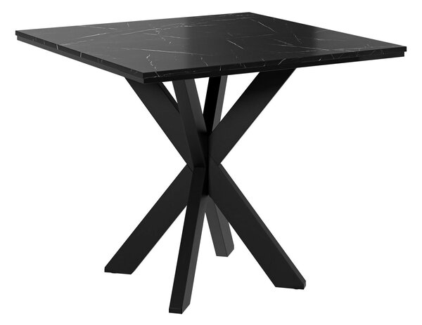 Asztal Goodyear 137, 74x90cm, Fekete márvány, Fekete