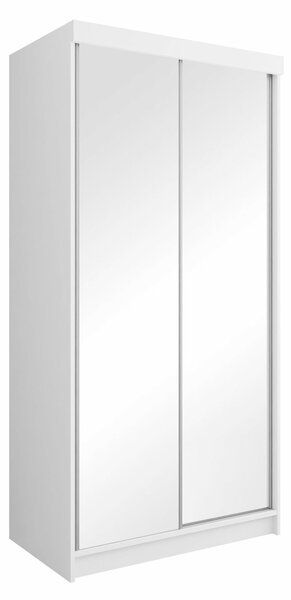 Gardróbszekrény Dover 102, Laminált forgácslap, 200x100x62cm, Fehér