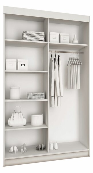 Gardróbszekrény Dover 104, Laminált forgácslap, 200x100x62cm, Sötét hamuszürke