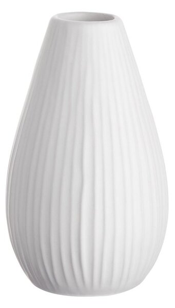 RIFFLE kerámia váza, fehér 15,5 cm